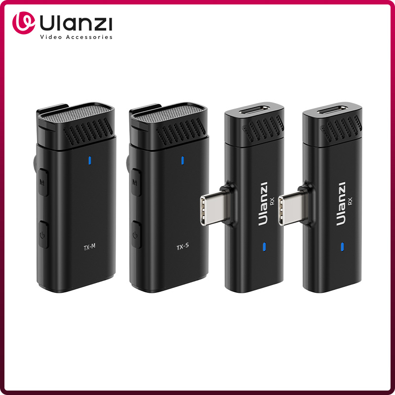 Dual Channel Wireless Lapel Mic System - Ulanzi Dual Channel Wireless Lavalier Microphone