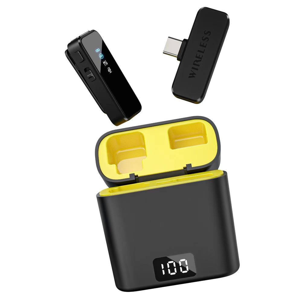 Charging Case For Wireless Microphones - Wireless Streaming Microphone with Noise Cancelling