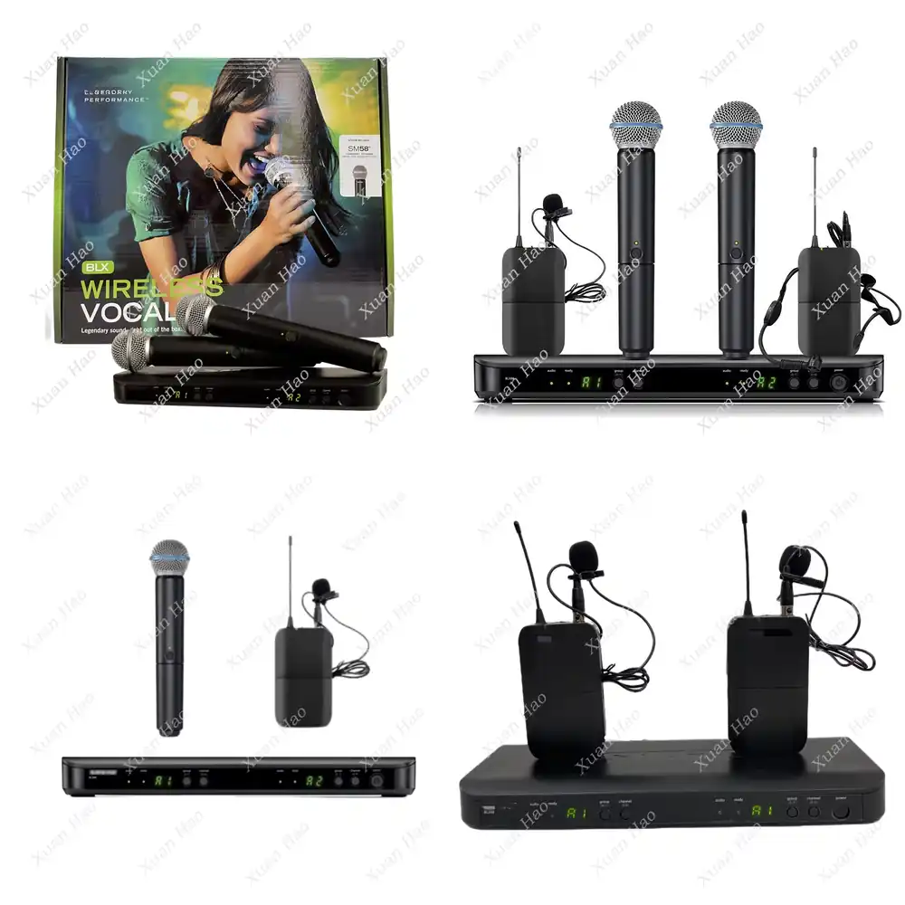 Wireless Podcast Microphone Dual Mic - BLX288/SIM58a Dual Vocal Wireless System with