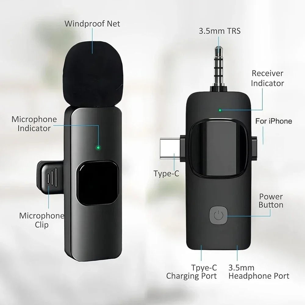 Wireless Lavalier Microphone F - Wireless Mic For Smartphone Video Recording review and price