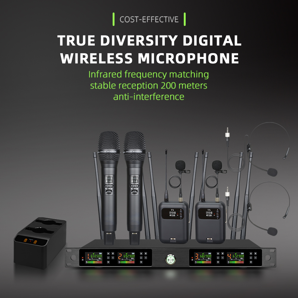 Auto Scan UHF Wireless Microph - Dual Channel Wireless Lapel Mic System review and price