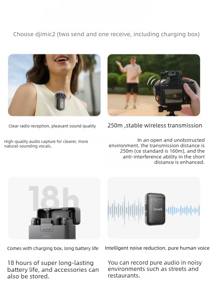 Original DJI Mic Mini 2 Wirele - Magnetic Lavalier Microphone Clip On review and price