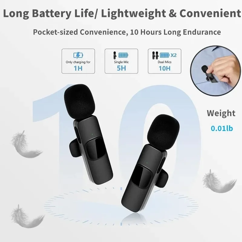 Wireless Lavalier Microphone M - Wireless Mic For Smartphone Video Recording review and price