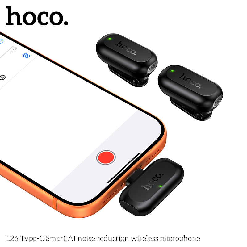 HOCO L26 Type-C Smart AI Noise - Smart Noise Reduction Lapel Microphone review and price