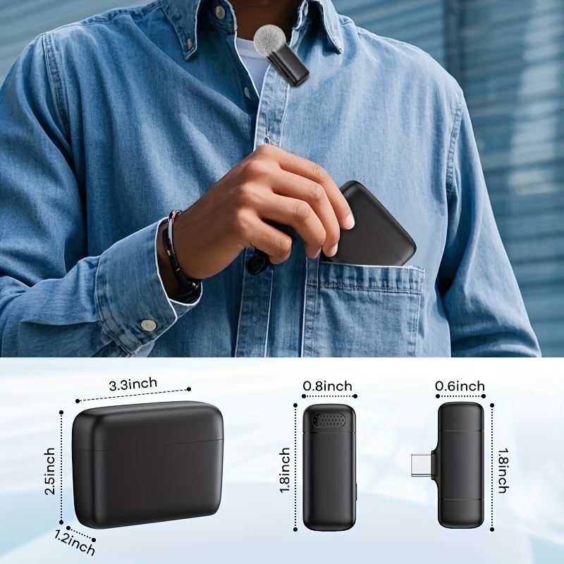Rechargeable Charging Case Min - Smart Noise Reduction Lapel Microphone review and price