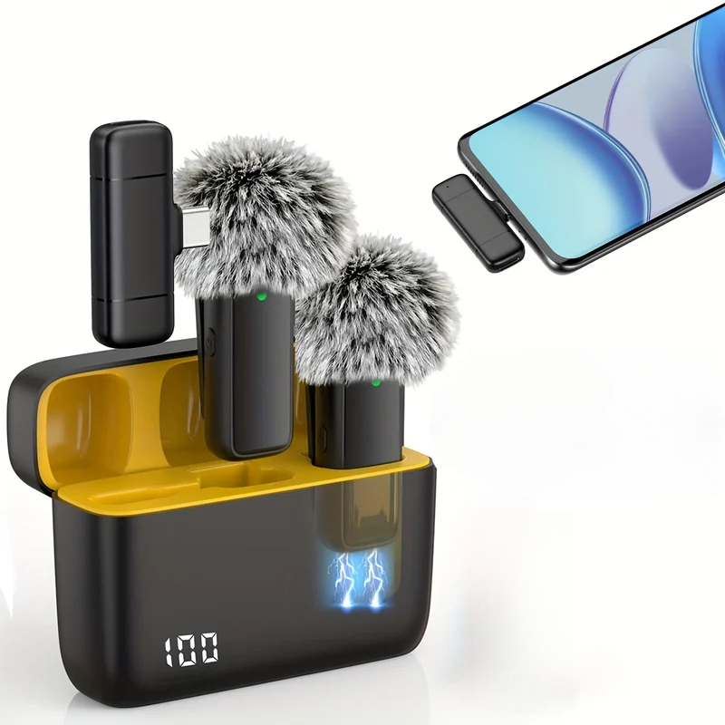 Rechargeable Charging Case Min - Smart Noise Reduction Lapel Microphone review and price