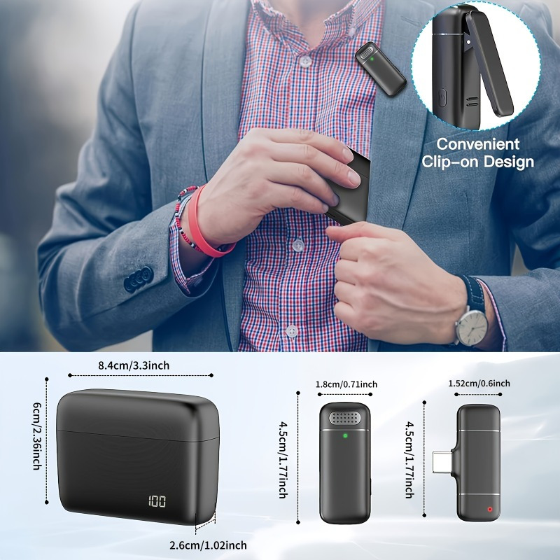 Wireless Lavalier Microphone w - Charging Case For Wireless Microphones review and price