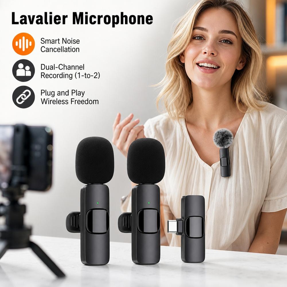 Wireless Lavalier Microphone F - Wireless Mic For Smartphone Video Recording review and price