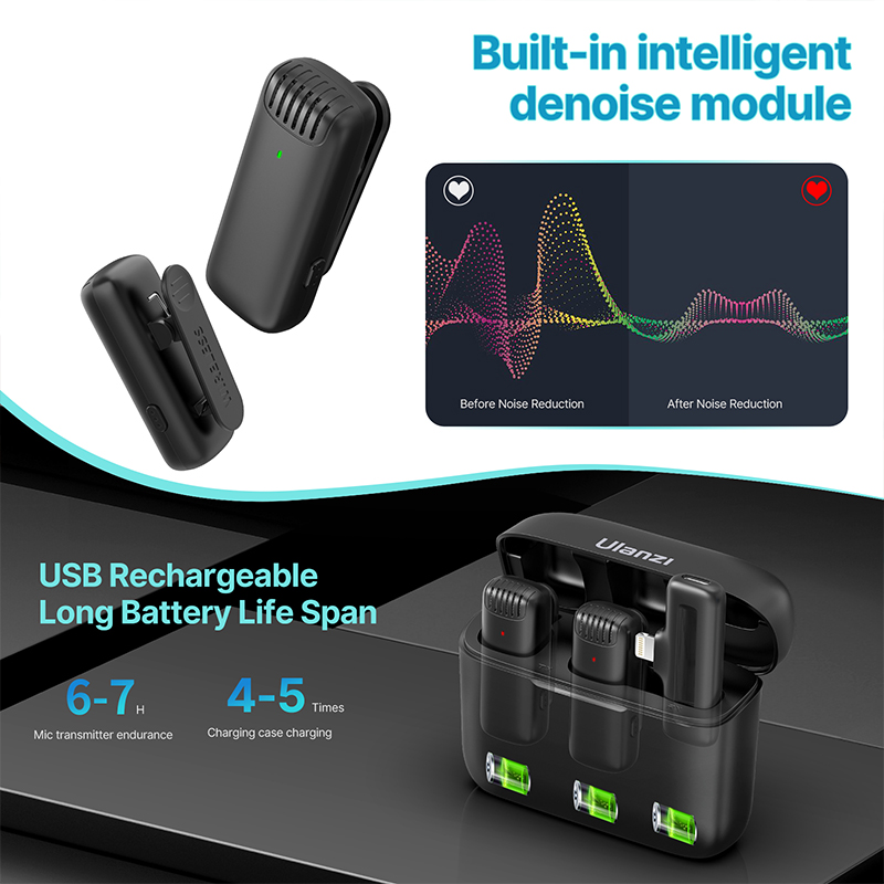 Ulanzi J12 Wireless Lavalier M - Wireless Mic For Smartphone Video Recording review and price