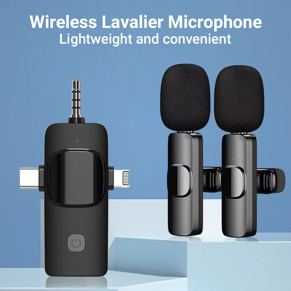 3-in-1 Wireless Lavalier Micro - Wireless Podcast Microphone Dual Mic review and price