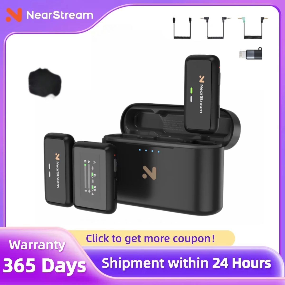 NearStream 1-2 Bluetooth Laval - Wireless Podcast Microphone Dual Mic review and price