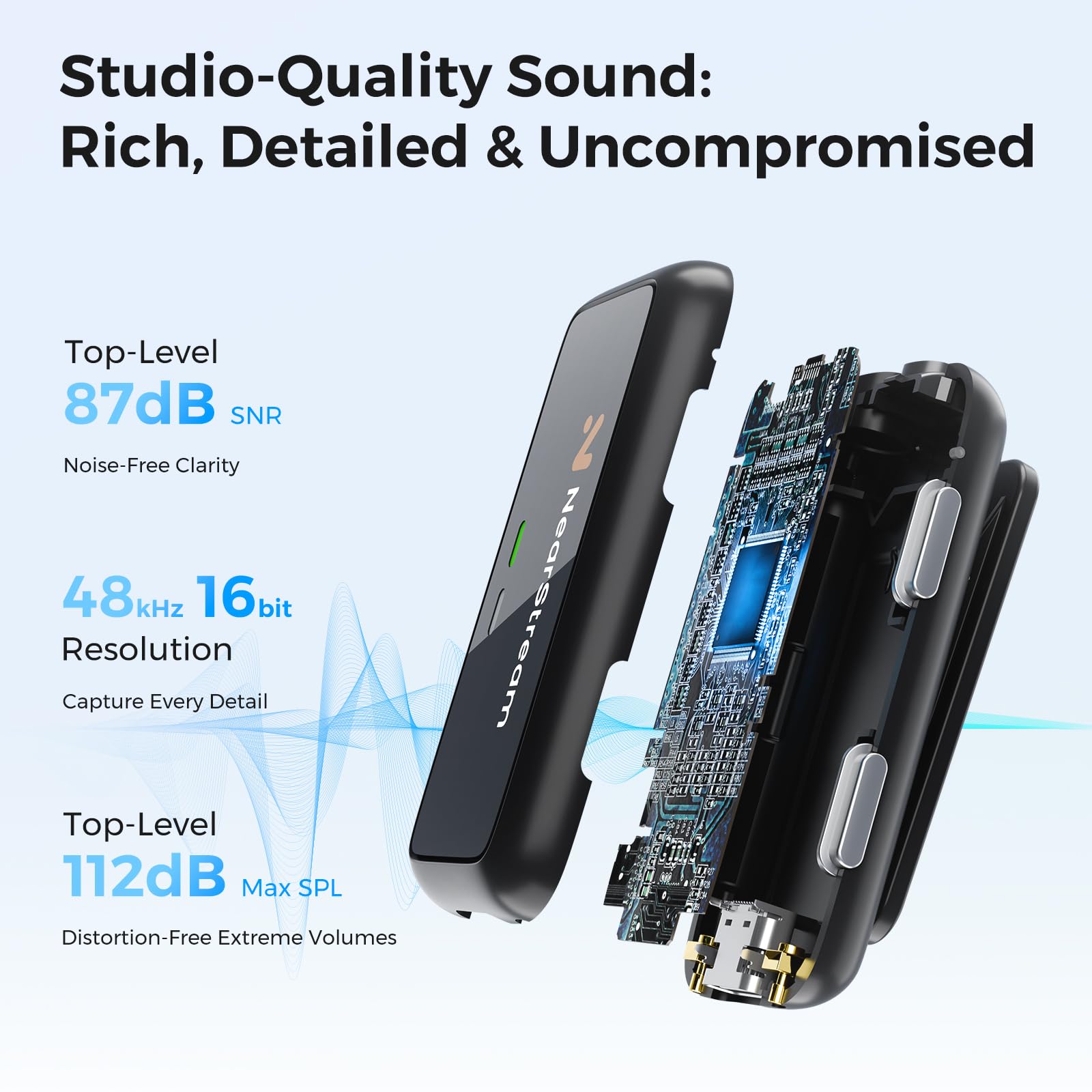 NearStream 1-2 Bluetooth Laval - Wireless Podcast Microphone Dual Mic review and price