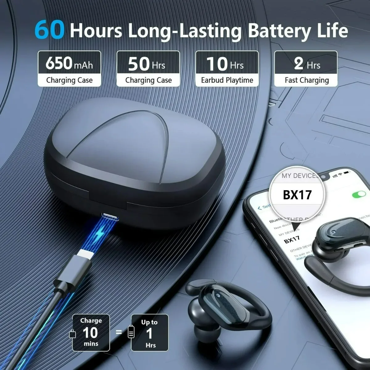2027 New QCY Wireless Earbuds  - Charging Case For Wireless Microphones review and price