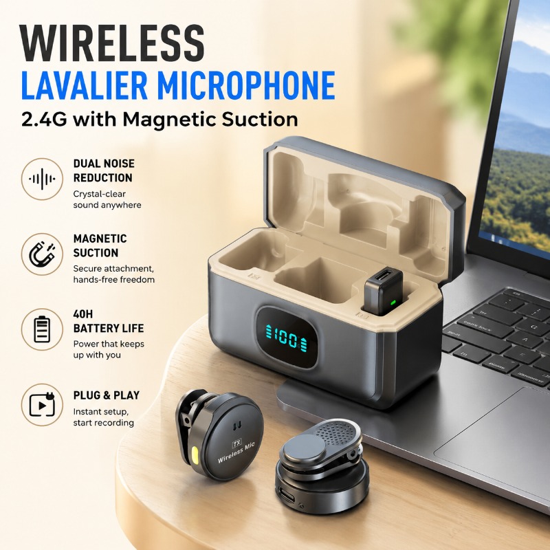 Q8 Magnetic Wireless Lavalier  - Magnetic Lavalier Microphone Clip On review and price