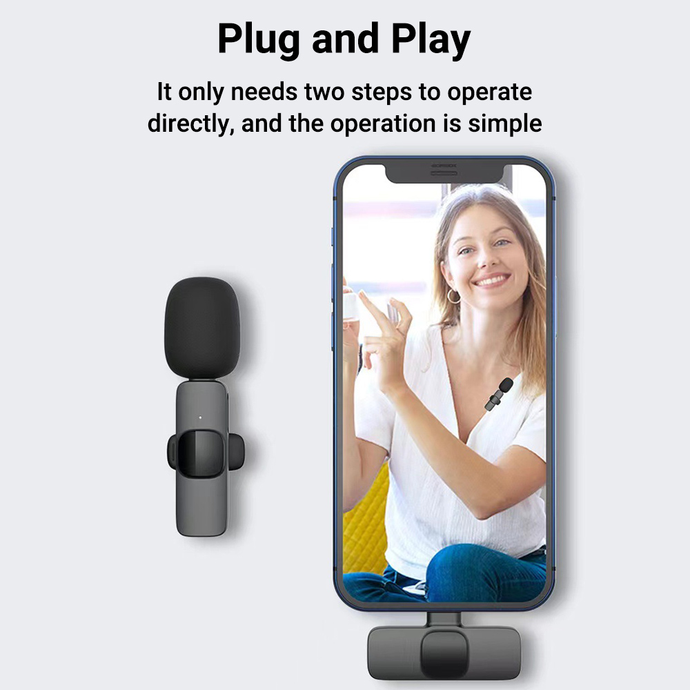 Wireless Lavalier Microphone F - Wireless Mic For Smartphone Video Recording review and price